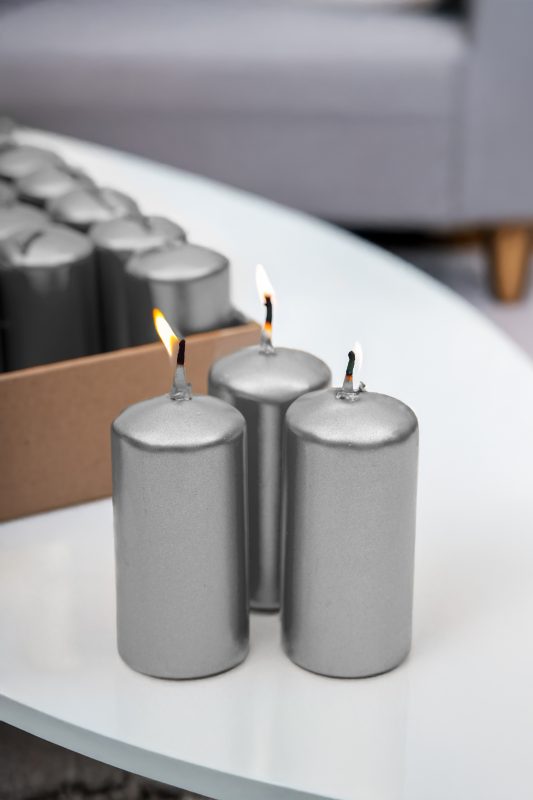 Bar mum metalik gümüş