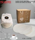 Kağıt Bardak Altlığı Yuvarlak Düz Kesim Baskısız 90 mm 250 Adet