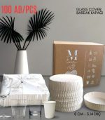 Kağıt Bardak Kapağı Yuvarlak Baskısız 80 mm 100 Adet